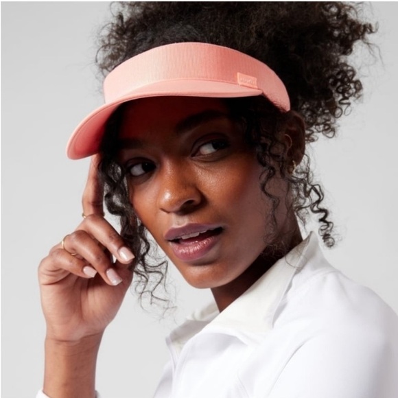 NWT Athleta Ribbed Visor Pink Spring - Picture 1 of 4